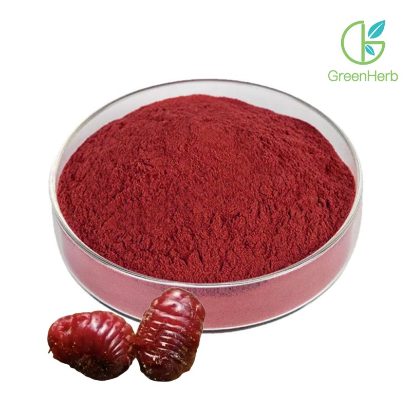 Chi tiết kết cấu cận cảnh của bột côn trùng cochineal