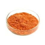 Bright orange-red Goji Berry Powder fine particle detail